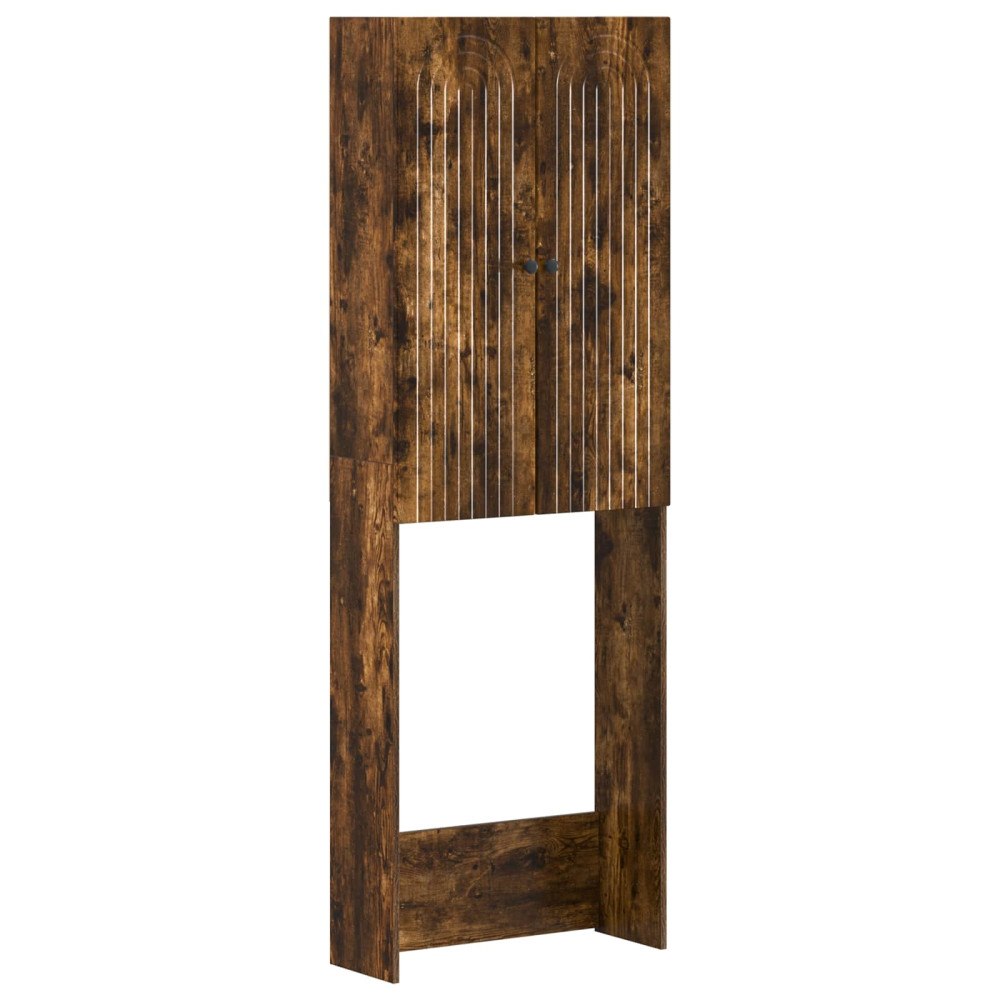 vidaXL Toalett skåp ALKMAAR Rökt ek 66 x 25,5 x 190 cm Konstruerat trä