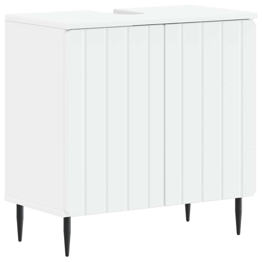 vidaXL Badrumsskåp med handfat ZWOLLE Vit 59,5 x 31,5 x 59 cm