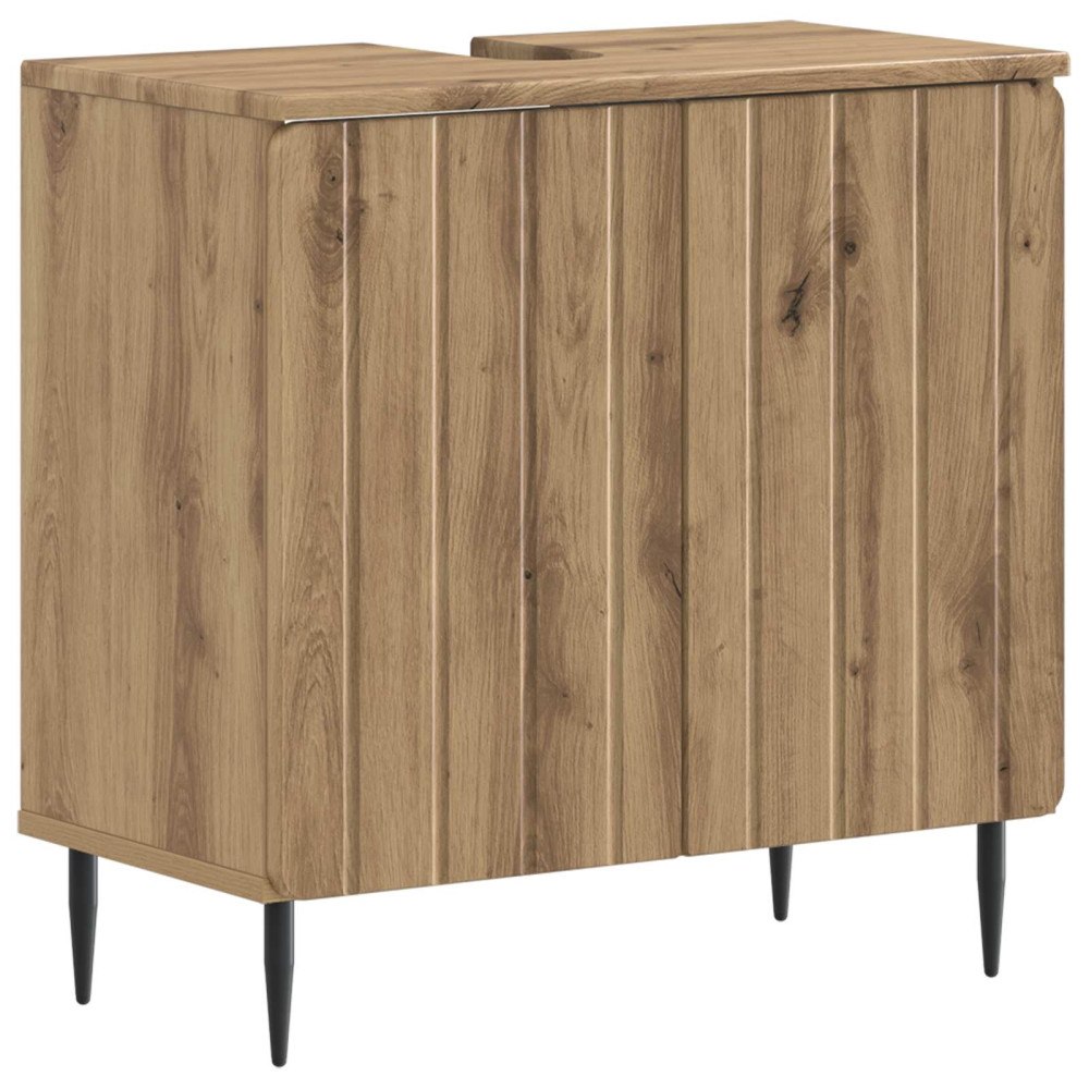 vidaXL Badrumsskåp med handfat ZWOLLE Artisan-ek 59,5 x 31,5 x 59 cm