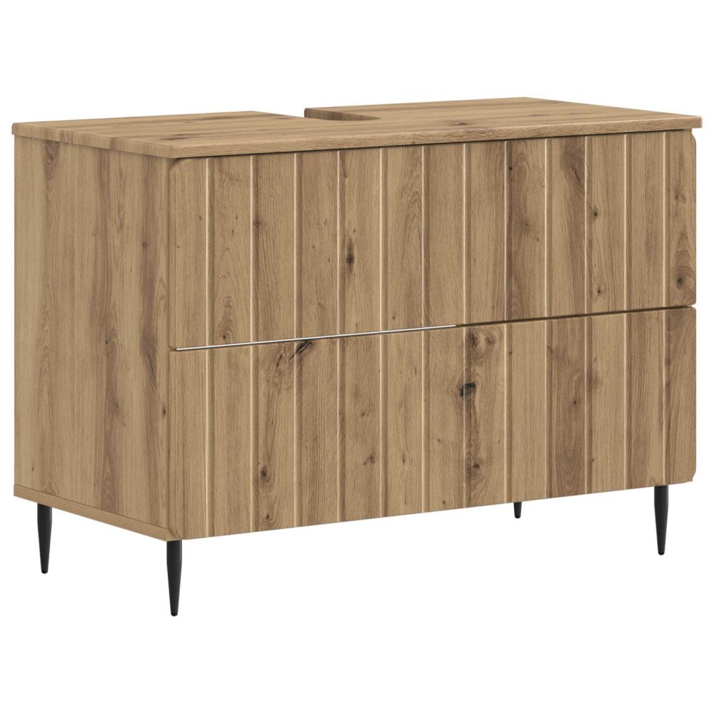 vidaXL Badrumsskåp med handfat ZWOLLE Artisan-ek 82 x 41 x 58,5 cm