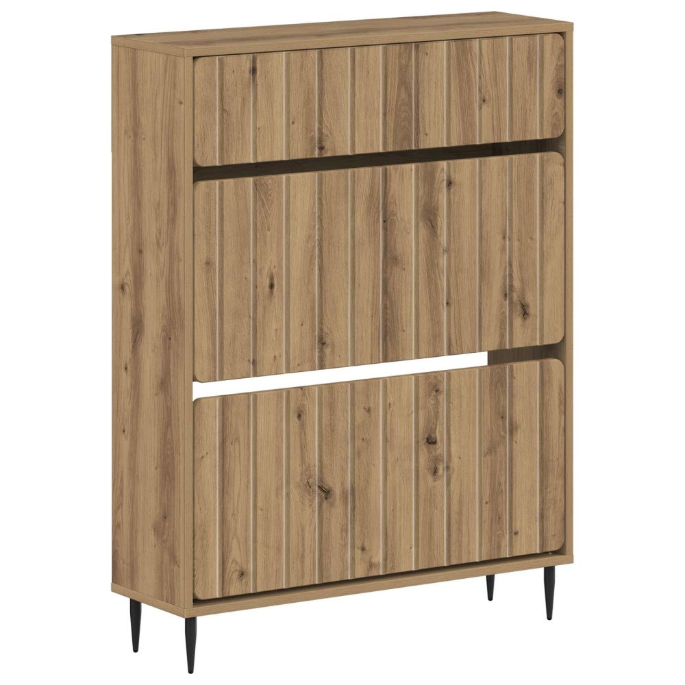 vidaXL Skoskåp ZWOLLE 78 x 24 x 103 cm Konstruerat trä Artisan-ek