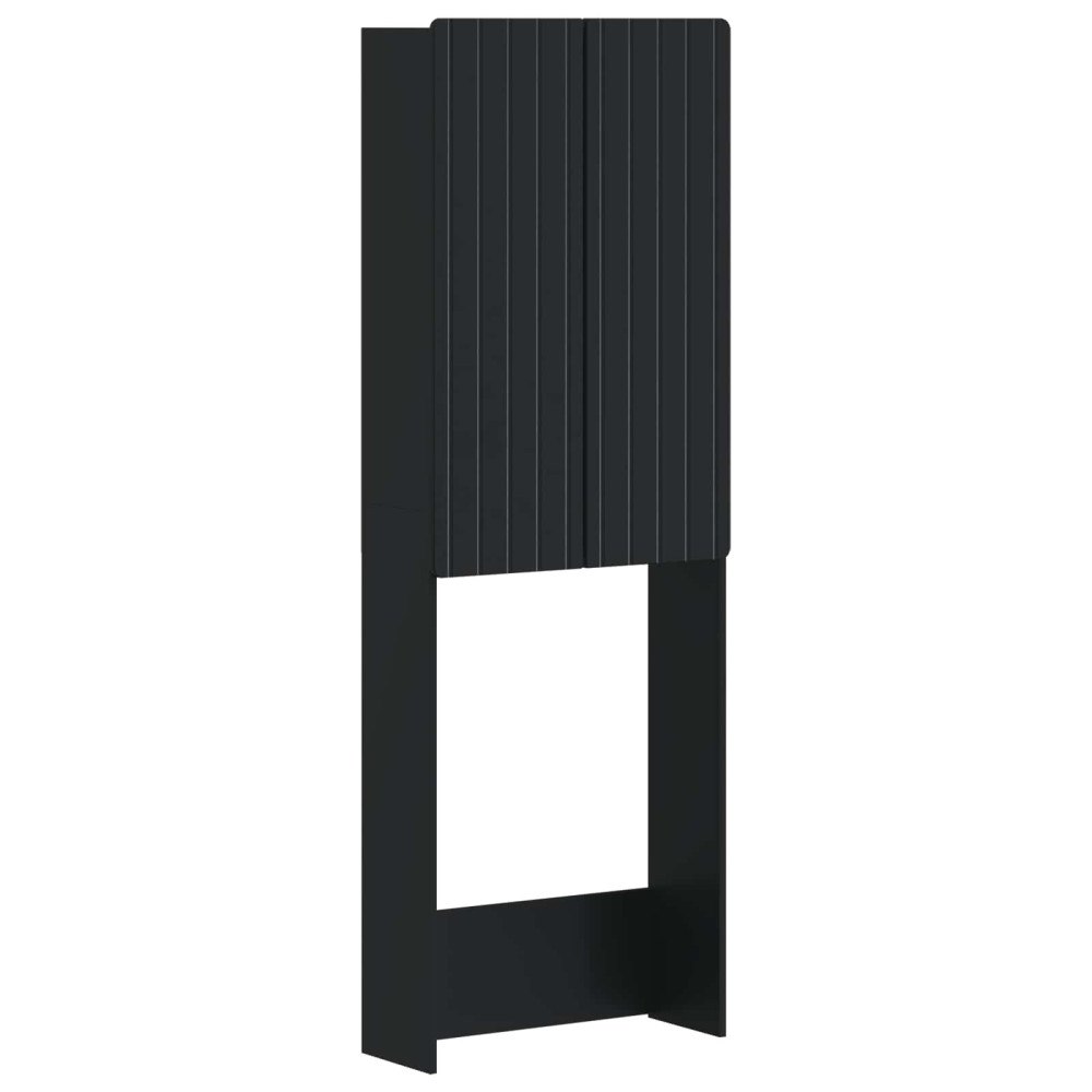 vidaXL Toalett skåp ZWOLLE Svart 66 x 25,5 x 190 cm Konstruerat trä