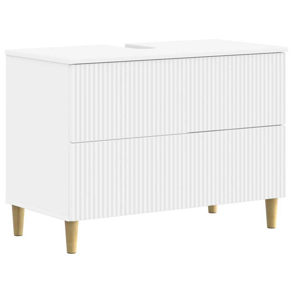 vidaXL Badrumsskåp med handfat ARNHEM Vit 82 x 41 x 59 cm