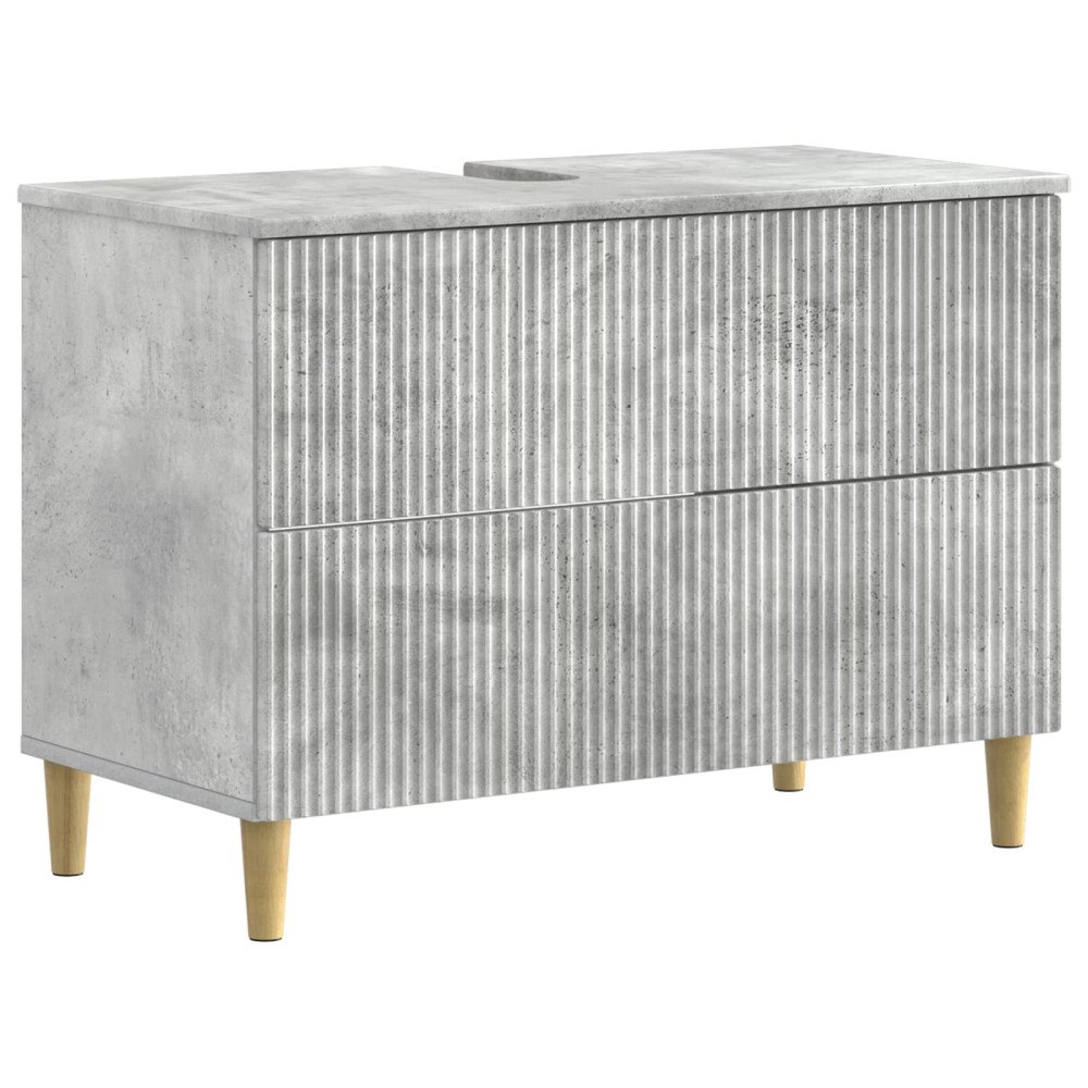 vidaXL Badrumsskåp med handfat ARNHEM Betonggrå 82 x 41 x 59 cm
