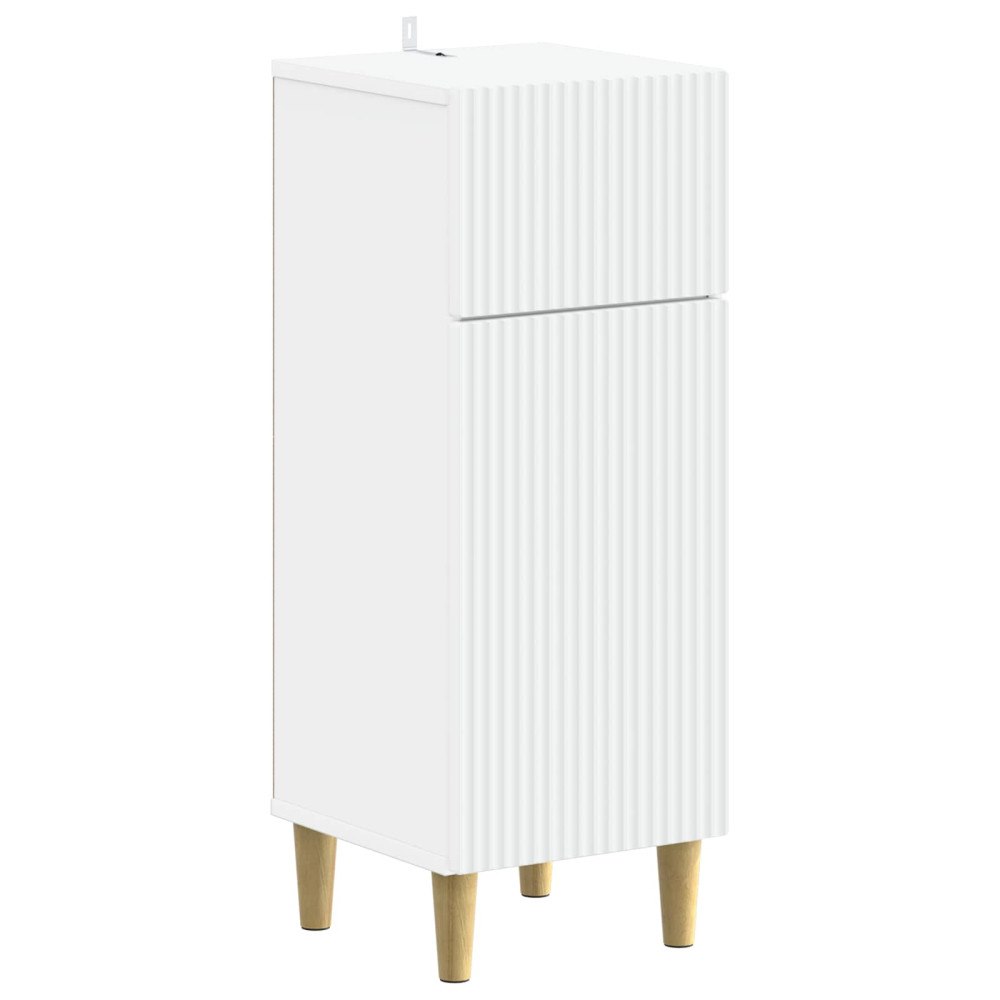 vidaXL Badrumsskrubb ARNHEM Vit 30 x 31 x 80 cm Konstruerat trä