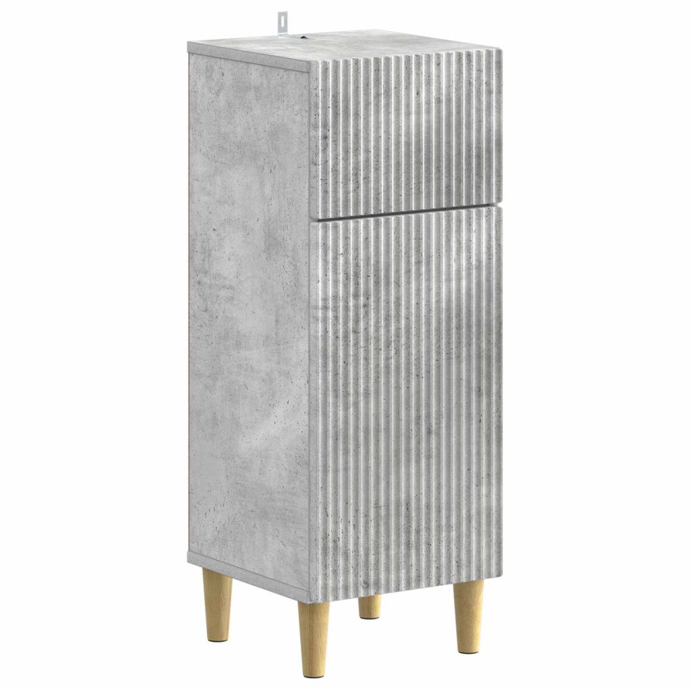 vidaXL Badrumsskrubb ARNHEM Betonggrå 30 x 31 x 80 cm Konstruerat trä