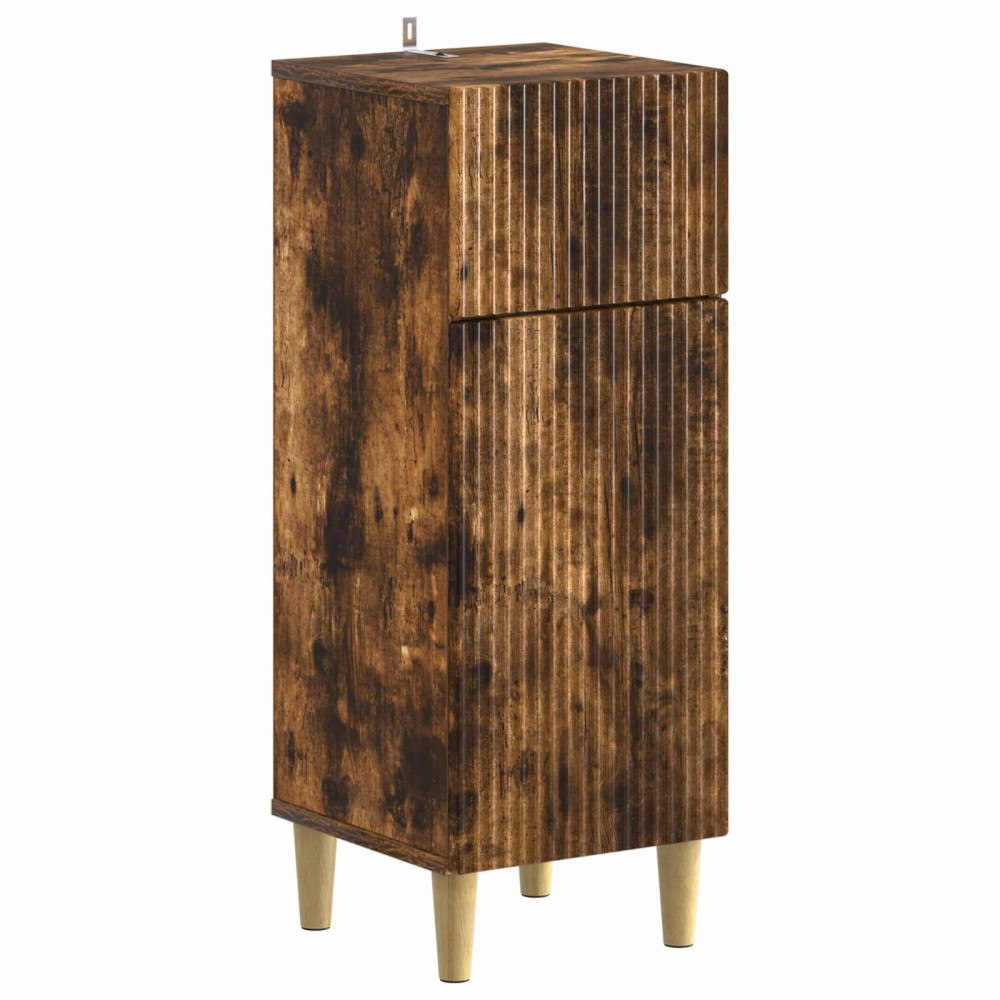 vidaXL Badrumsskrubb ARNHEM Rökt ek 30 x 31 x 80 cm Konstruerat trä