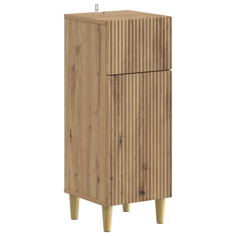 vidaXL Badrumsskrubb ARNHEM Artisan-ek 30 x 31 x 80 cm Konstruerat trä