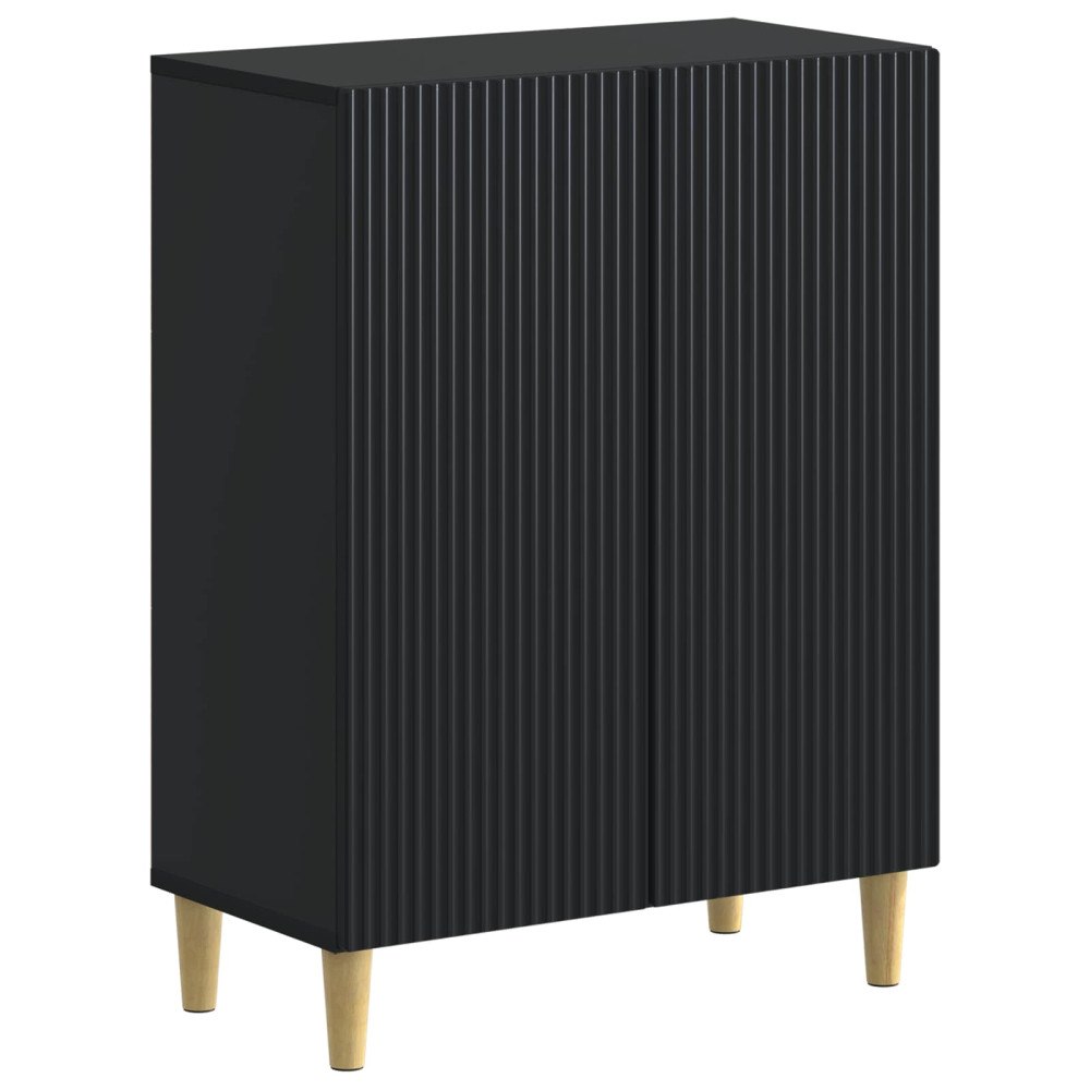 vidaXL Badrumsskrubb ARNHEM Svart 59,5 x 31 x 80 cm Konstruerat trä