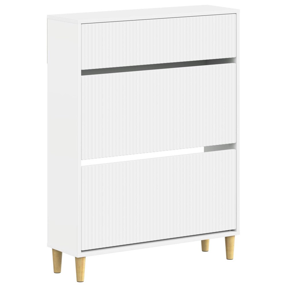 vidaXL Skoskåp ARNHEM 78 x 24 x 103 cm Konstruerat trä Vit