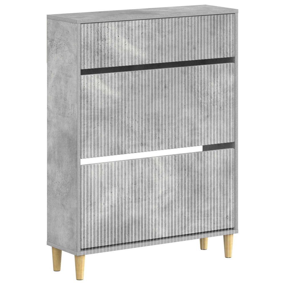 vidaXL Skoskåp ARNHEM 78 x 24 x 103 cm Konstruerat trä Betonggrå