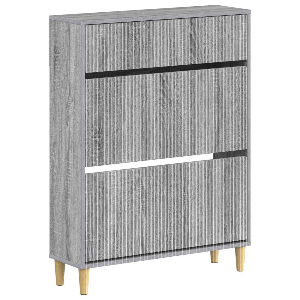 vidaXL Skoskåp ARNHEM 78 x 24 x 103 cm Konstruerat trä Grå Sonoma