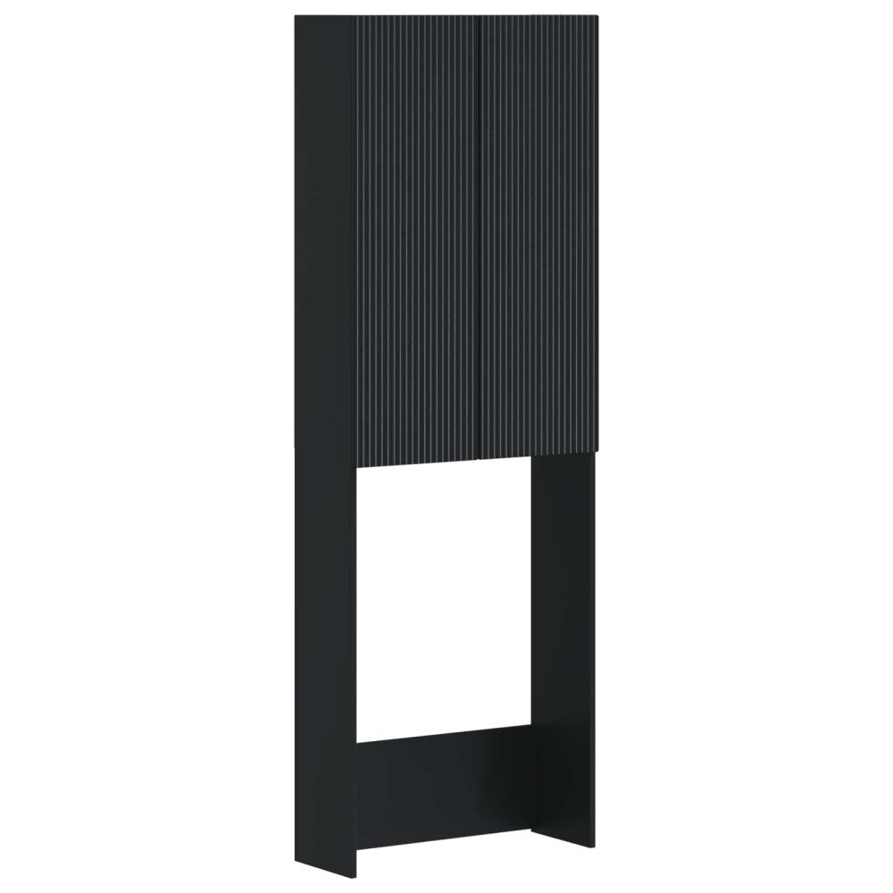 vidaXL Toalett skåp ARNHEM Svart 66 x 25,5 x 190 cm Konstruerat trä