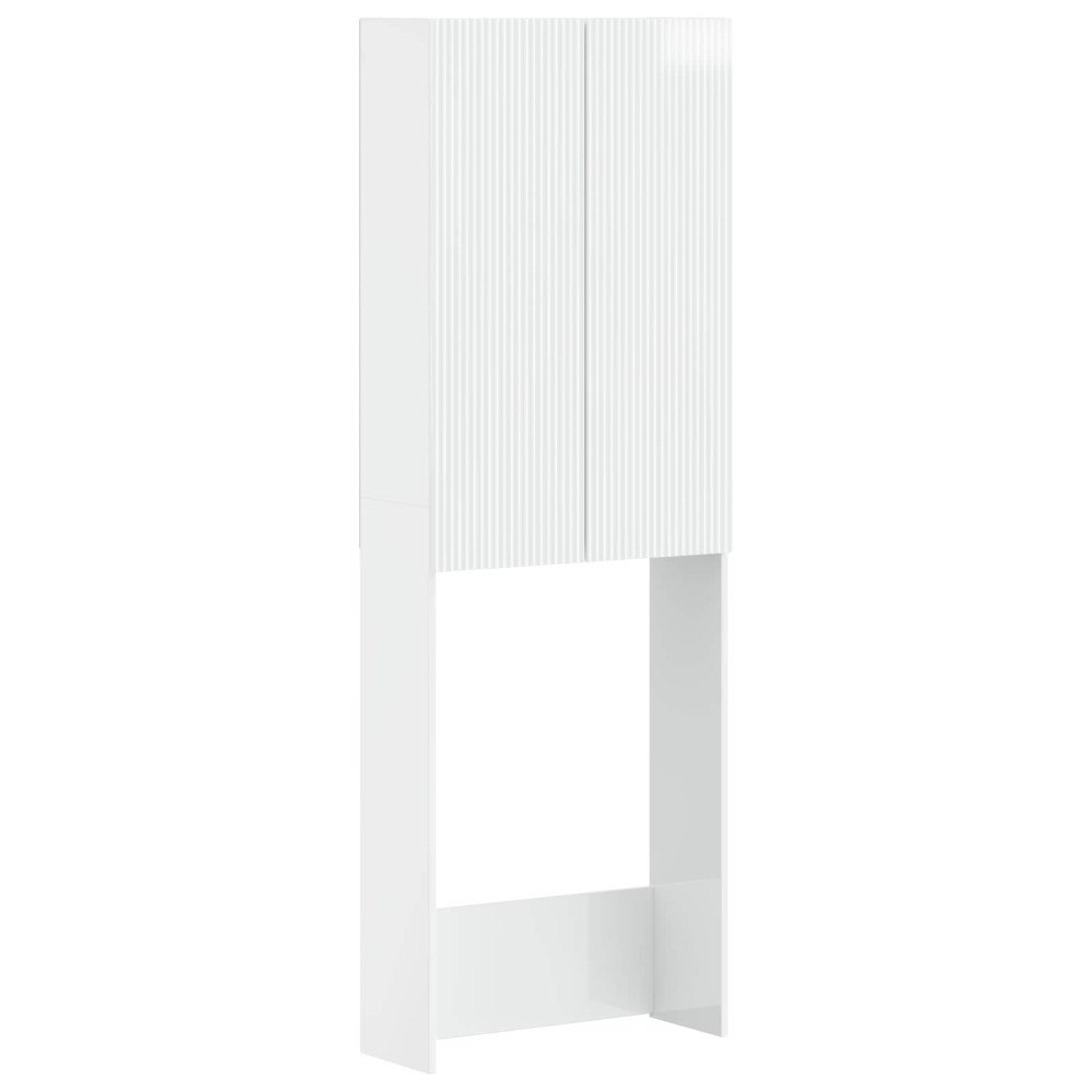 vidaXL Toalett skåp ARNHEM Vit högglans 66 x 25,5 x 190 cm