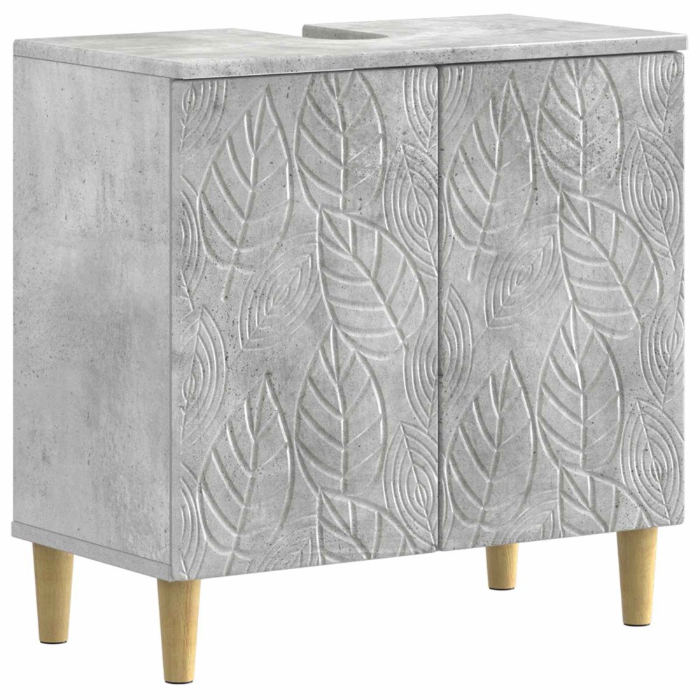 vidaXL Badrumsskåp med handfat DELFT Betonggrå 59,5 x 31,5 x 59 cm