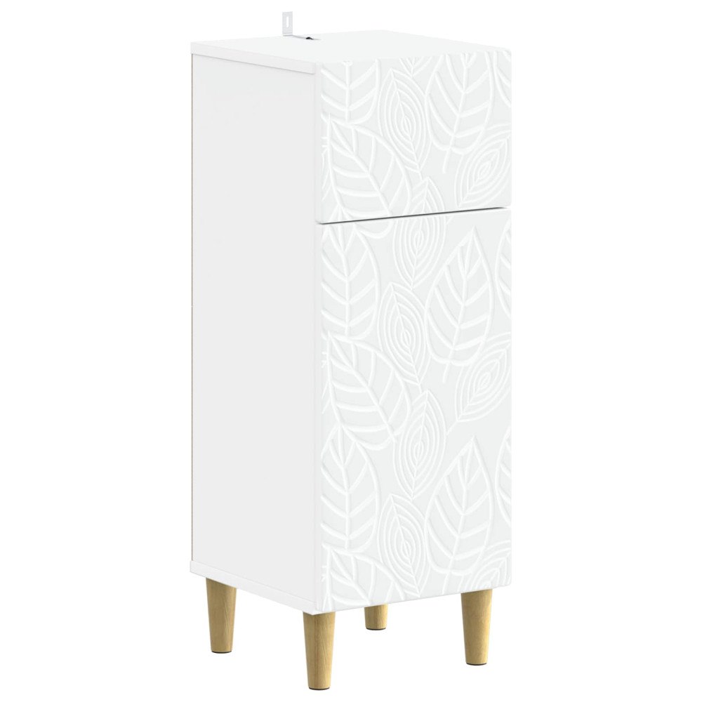vidaXL Badrumsskrubb DELFT Vit 30 x 31 x 80 cm Konstruerat trä