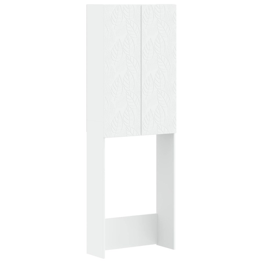 vidaXL Toalett skåp DELFT Vit 66 x 25,5 x 190 cm Konstruerat trä