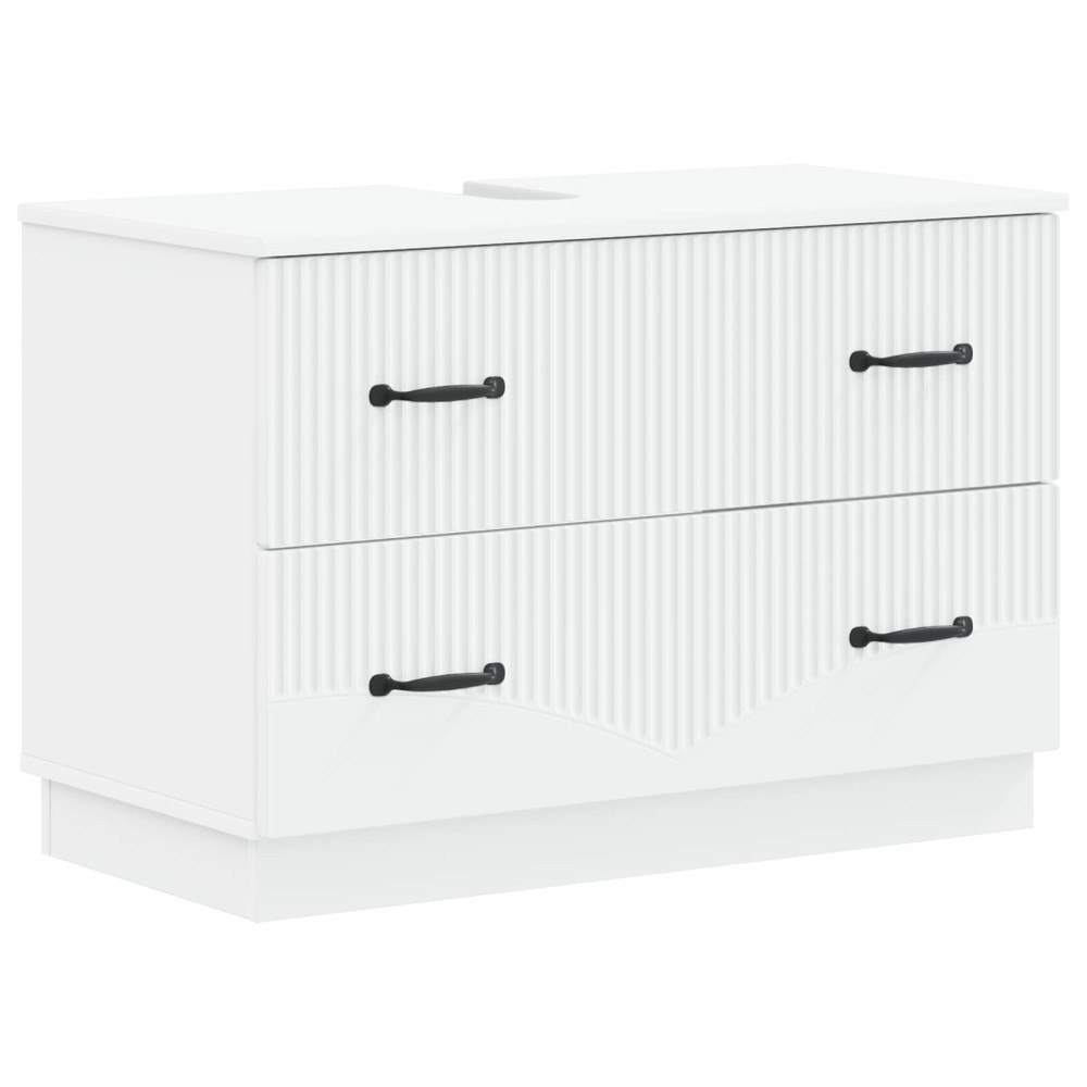 vidaXL Badrumsskåp med handfat HOORN Vit 82 x 41 x 56 cm
