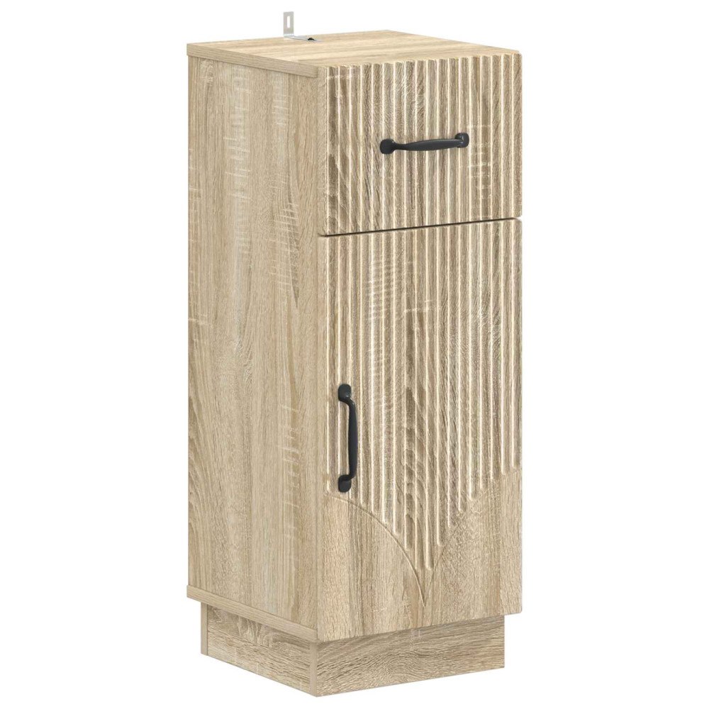vidaXL Badrumsskrubb HOORN Sonoma-ek 30 x 31 x 77 cm Konstruerat trä