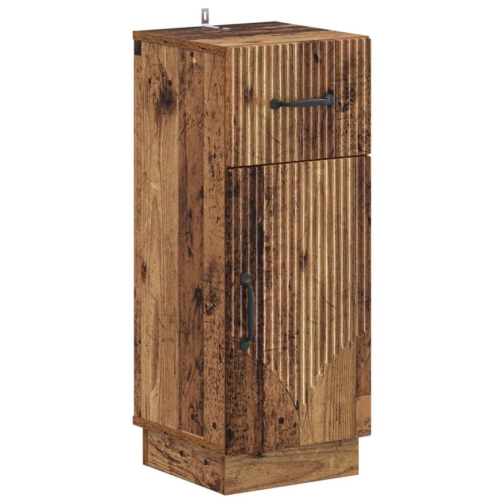 vidaXL Badrumsskrubb HOORN Gammalt trä 30 x 31 x 77 cm Konstruerat trä
