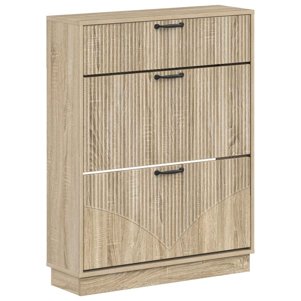 vidaXL Skoskåp HOORN 78 x 24 x 100 cm Konstruerat trä Sonoma-ek