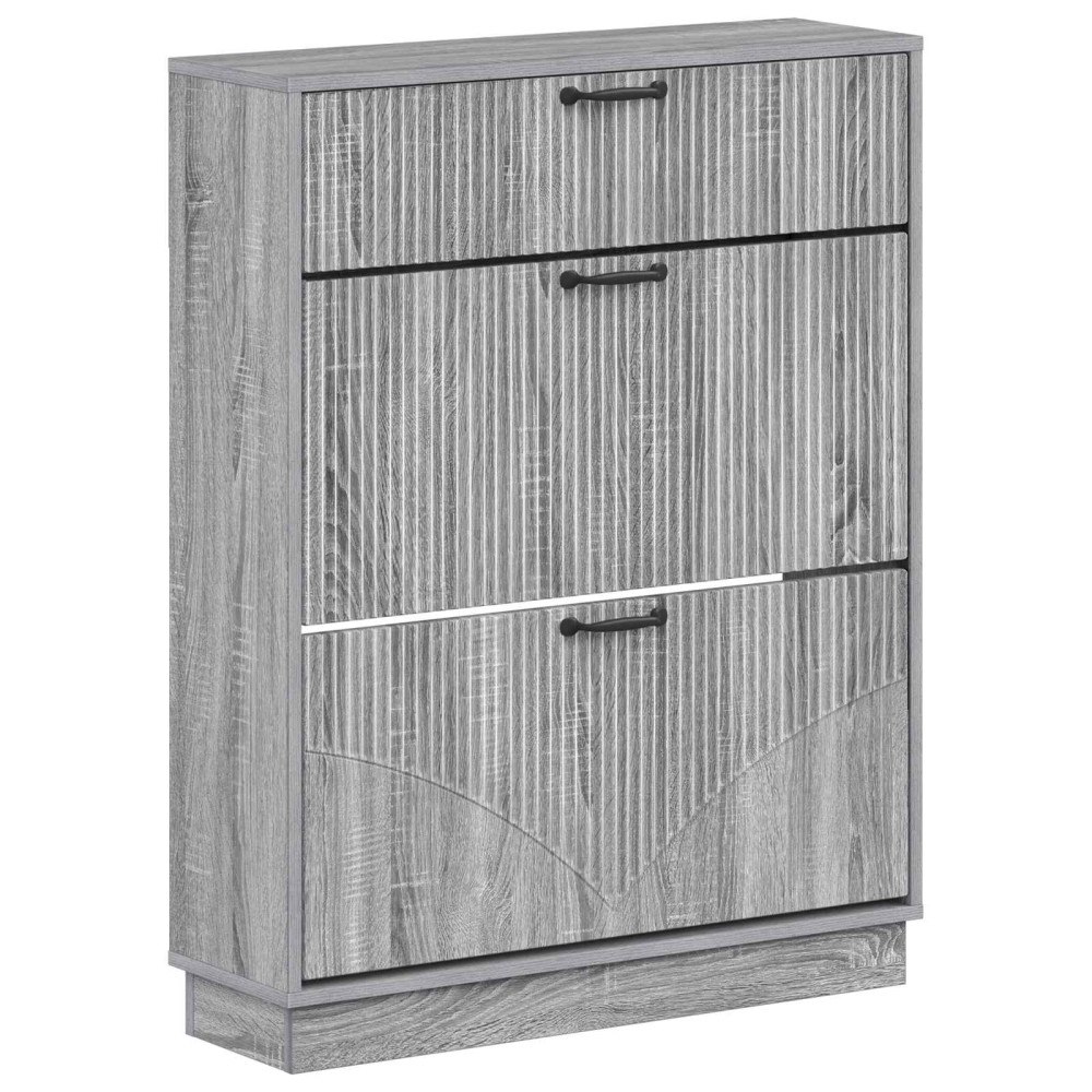 vidaXL Skoskåp HOORN 78 x 24 x 100 cm Konstruerat trä Grå Sonoma