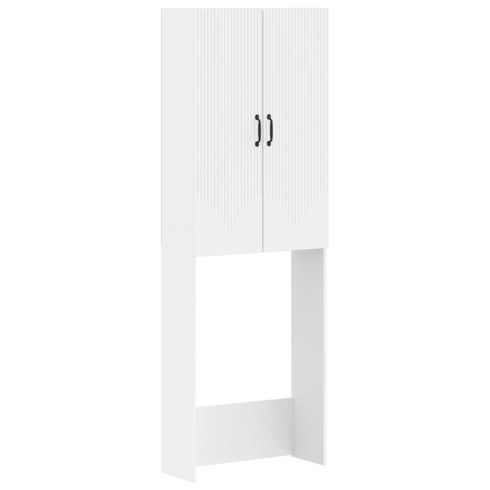 vidaXL Toalett skåp HOORN Vit 66 x 25,5 x 190 cm Konstruerat trä