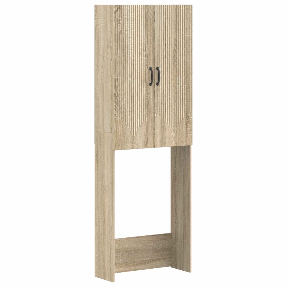 vidaXL Toalett skåp HOORN Sonoma-ek 66 x 25,5 x 190 cm Konstruerat trä