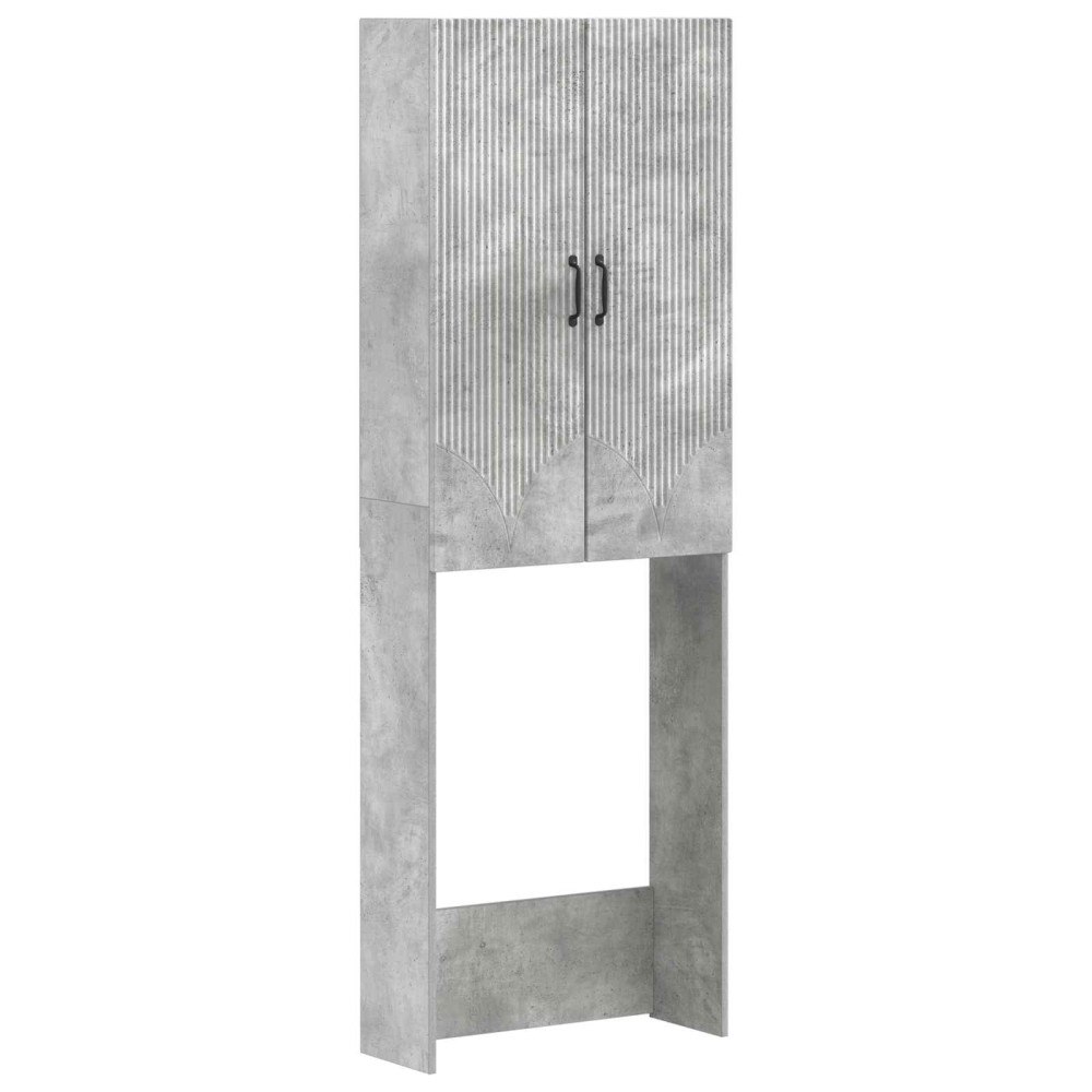 vidaXL Toalett skåp HOORN Betonggrå 66 x 25,5 x 190 cm Konstruerat trä