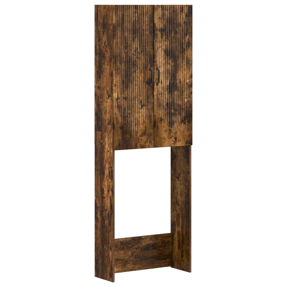 vidaXL Toalett skåp HOORN Rökt ek 66 x 25,5 x 190 cm Konstruerat trä