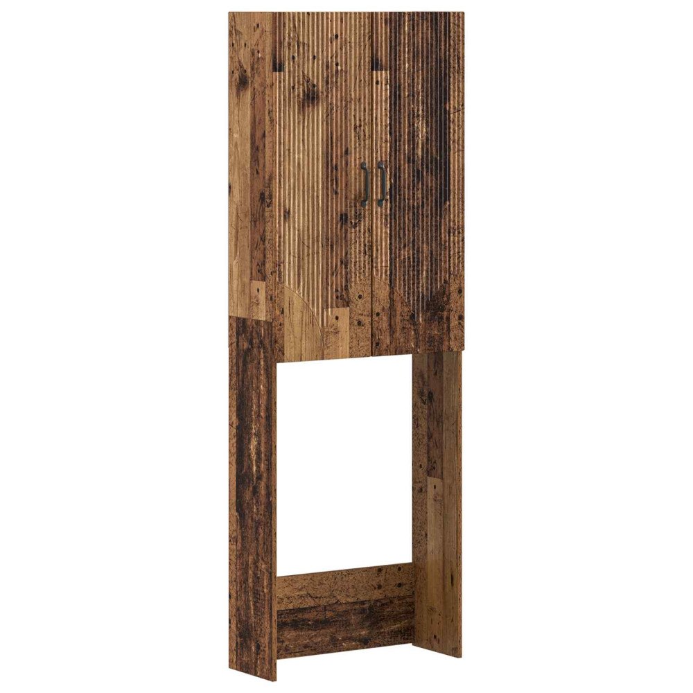vidaXL Toalett skåp HOORN Gammalt trä 66 x 25,5 x 190 cm