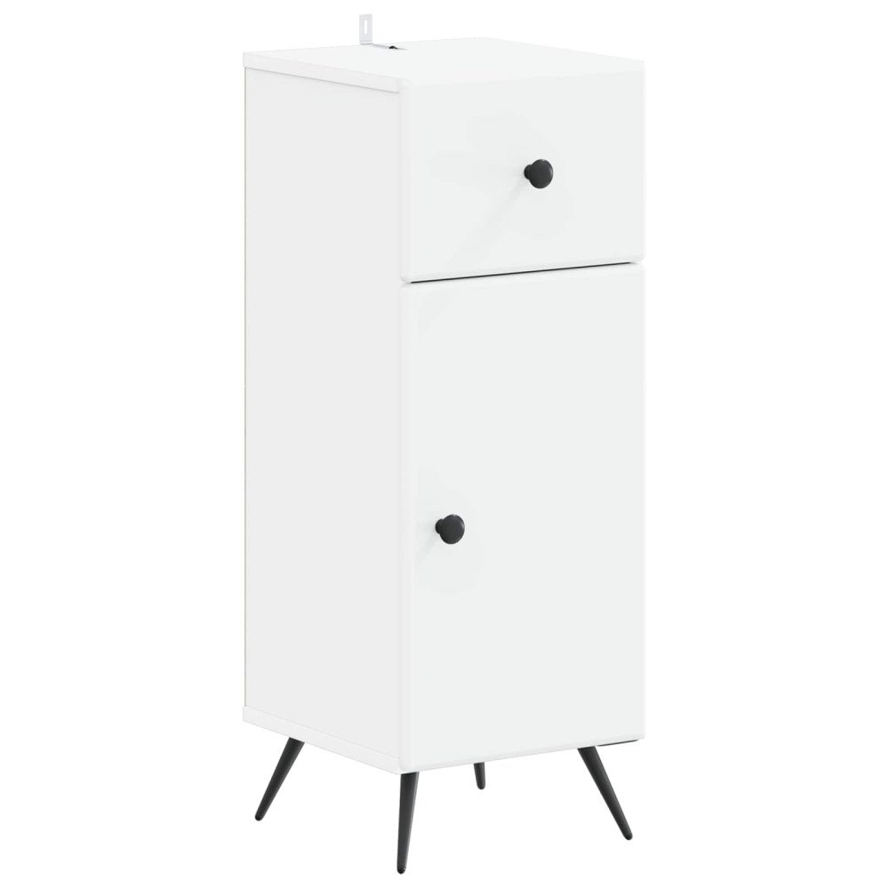 vidaXL Badrumsskrubb BREDA Vit 30 x 31 x 80 cm Konstruerat trä