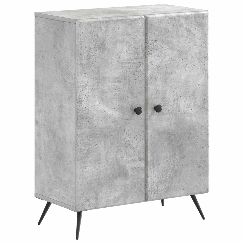vidaXL Badrumsskrubb BREDA Betonggrå 59,5 x 31 x 80 cm Konstruerat trä