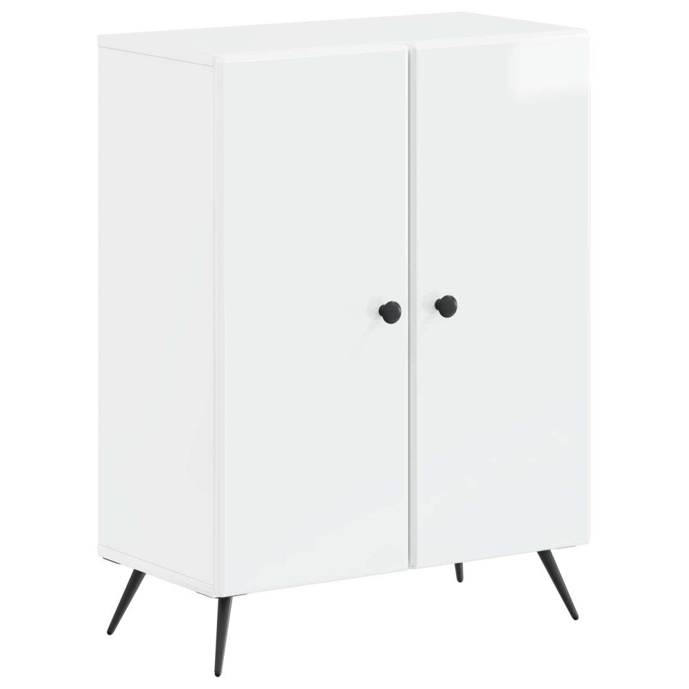 vidaXL Badrumsskrubb BREDA Vit högglans 59,5 x 31 x 80 cm