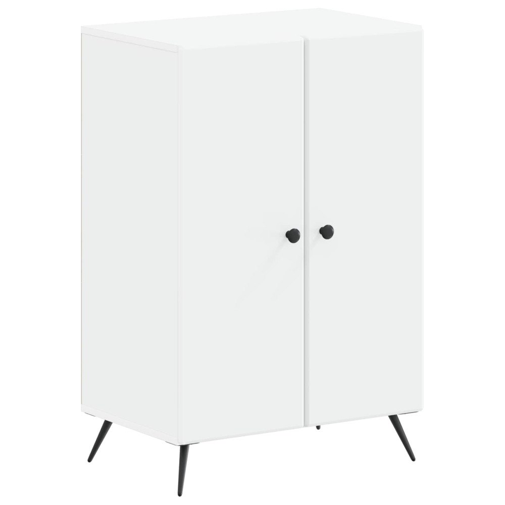 vidaXL Skoskåp BREDA 59,5 x 39,5 x 90 cm Konstruerat trä Vit