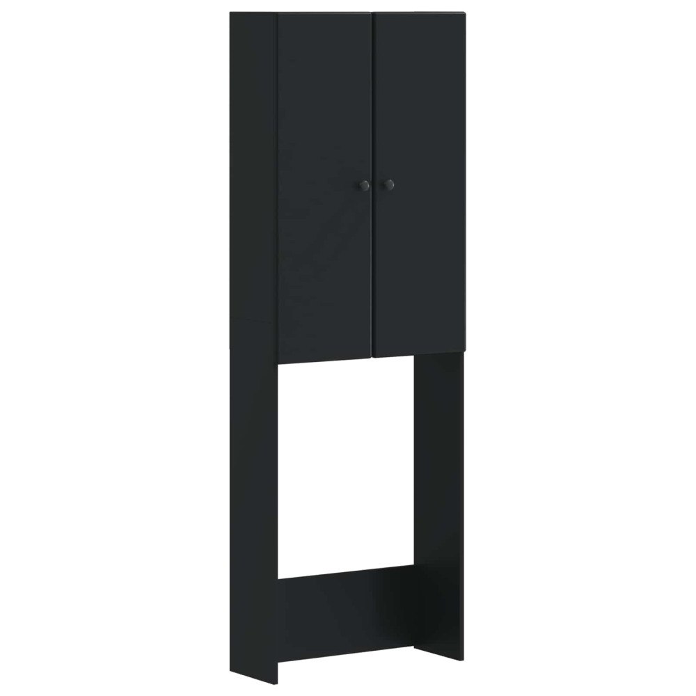 vidaXL Toalett skåp BREDA Svart 66 x 25,5 x 190 cm Konstruerat trä