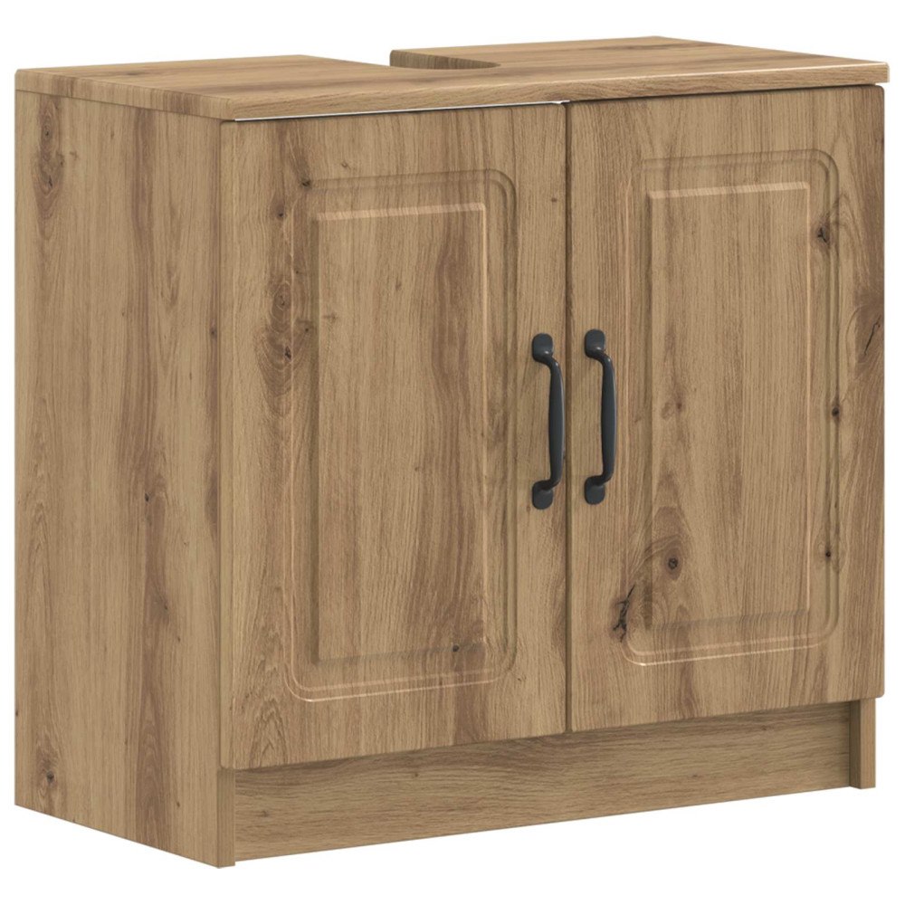vidaXL Badrumsskåp med handfat UTRECHT Artisan-ek 59,5 x 31,5 x 59 cm