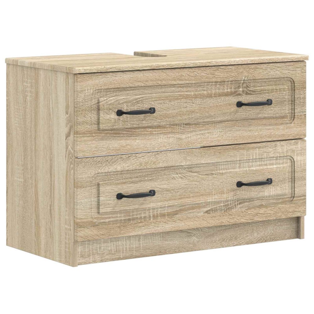vidaXL Badrumsskåp med handfat UTRECHT Sonoma-ek 82 x 41 x 56 cm