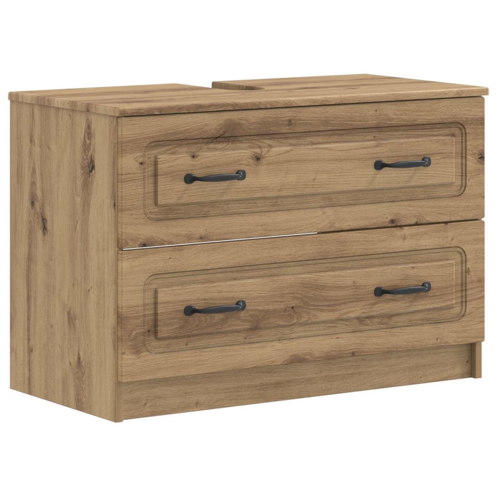 vidaXL Badrumsskåp med handfat UTRECHT Artisan-ek 82 x 41 x 56 cm