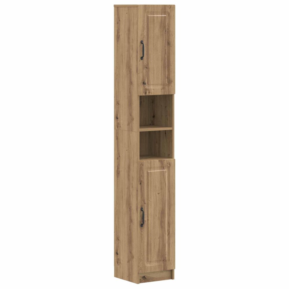 vidaXL Badrumsskåp med Öppen Hylla UTRECHT Artisan-ek 30 x 31 x 187 cm