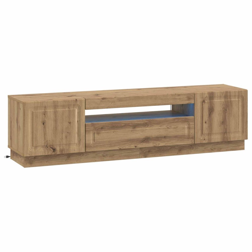 vidaXL LED TV-skåp Artisan-ek Konstruerat trä