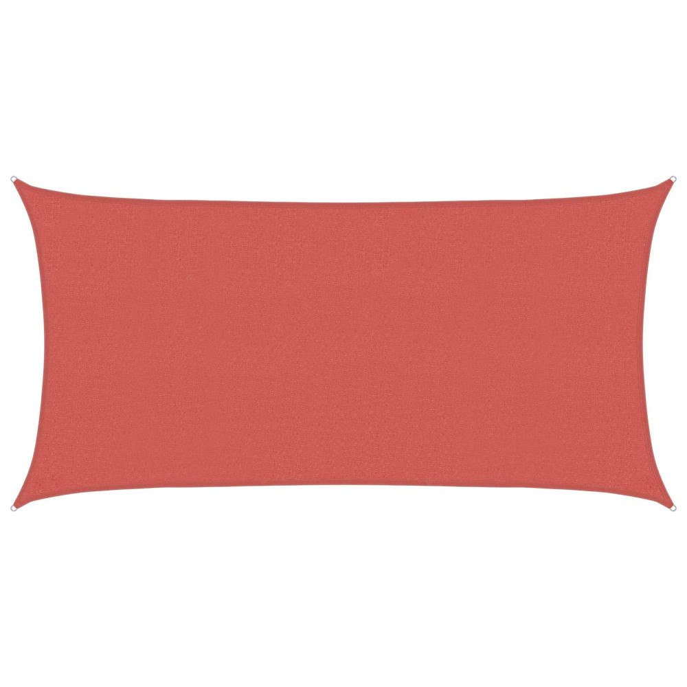 vidaXL Solsätt segel 2 x 6 m HDPE Rektangulär Terracotta