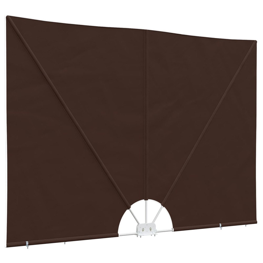 vidaXL Balkongskärm 200 x 300 cm Polyester Rektangulär Brun