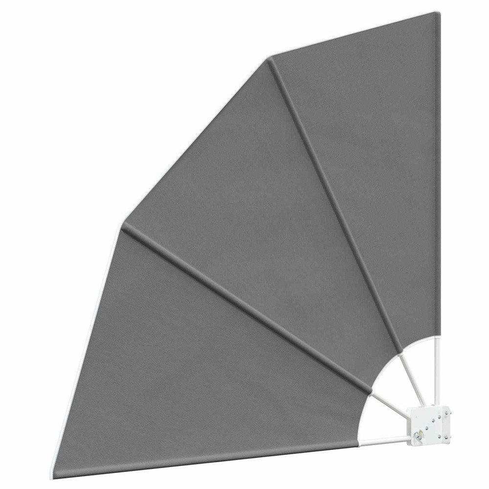 vidaXL Balkongskärm 115 x 115 cm Polyester Ljusgrå