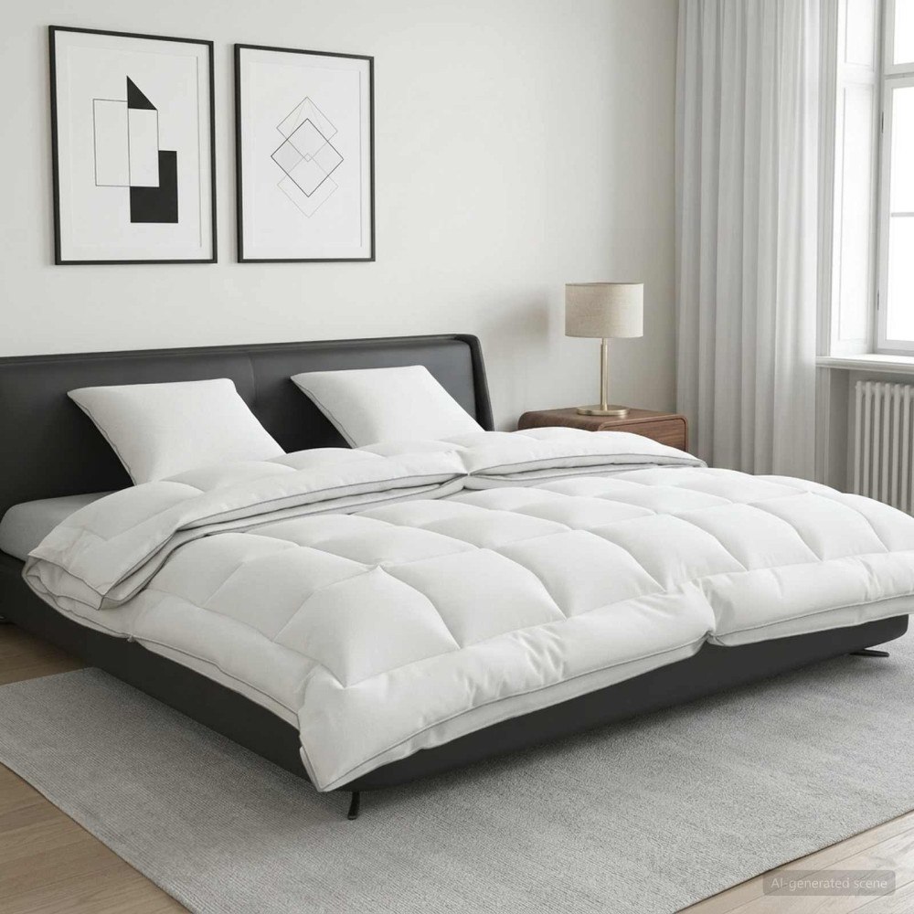 vidaXL Täcke och kudde set 3 st 200x240 cm 4 årstider 140+220 GSM Ull
