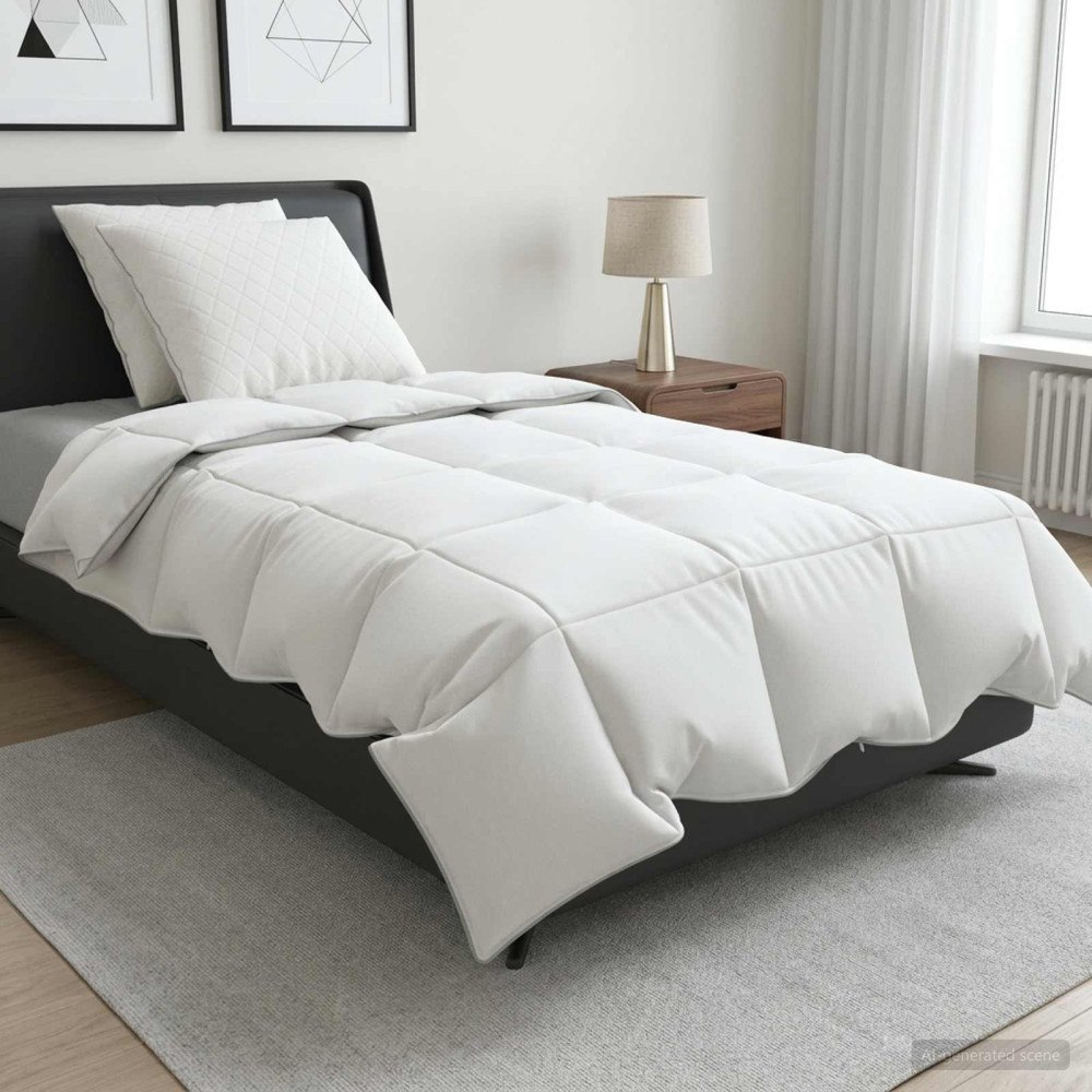 vidaXL 90% Gåsdun Täcke Set FULDA 3 st 140 x 220 cm Sommar 100 GSM Vit