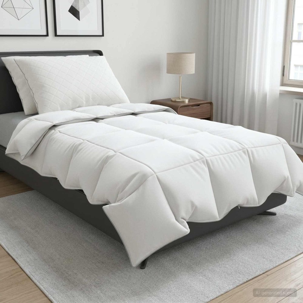 vidaXL 90% Gåsdun Täcke Set FULDA 3 st 155 x 220 cm Sommar 100 GSM Vit