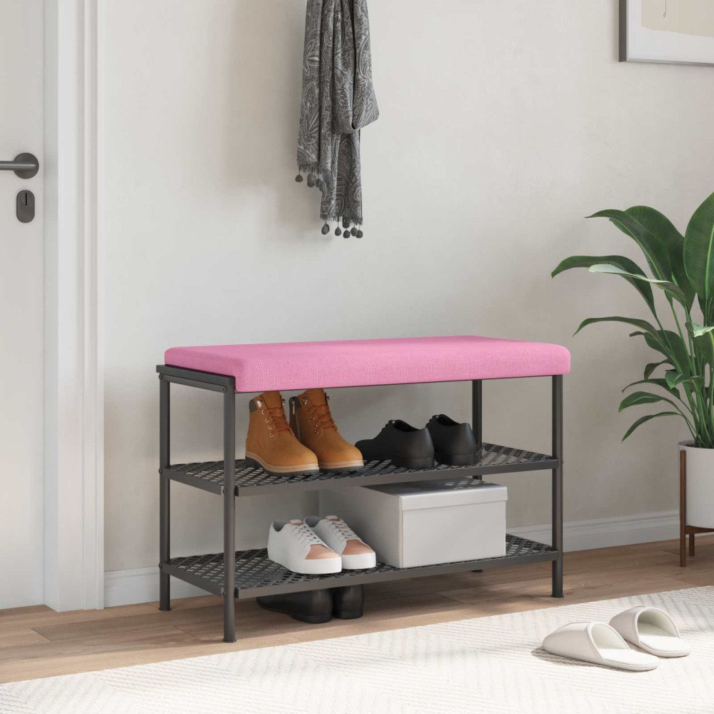 vidaXL Bänk kudde Tyg Rosa Djup 35 cm