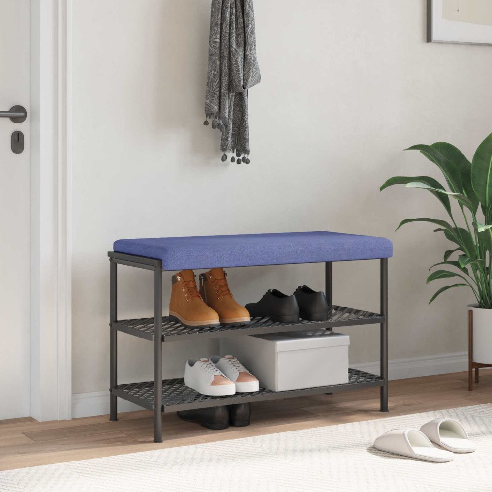 vidaXL Bänk kudde Tyg Jeansblå Djup 35 cm
