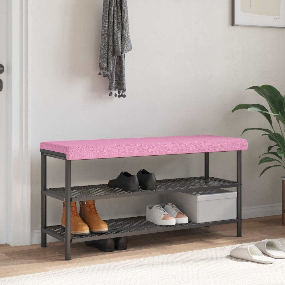 vidaXL Bänk kudde Tyg Rosa Djup 35 cm